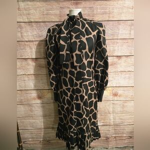 80's 90's Les Wilkes Tie Bow Dress